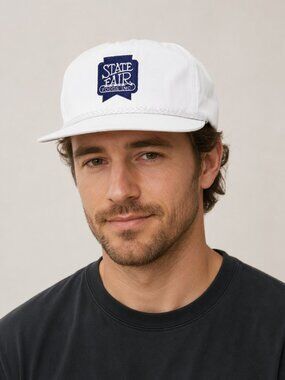 Vintage State Fair Foods Inc White Rope Snapback Hat Capital Golf Cap USA